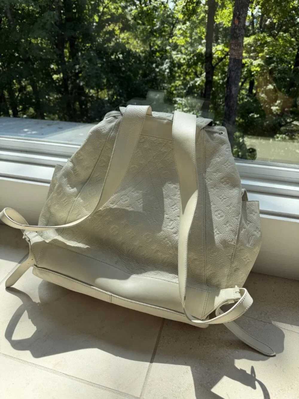Louis Vuitton Empreinte Leather Backpack White Cream